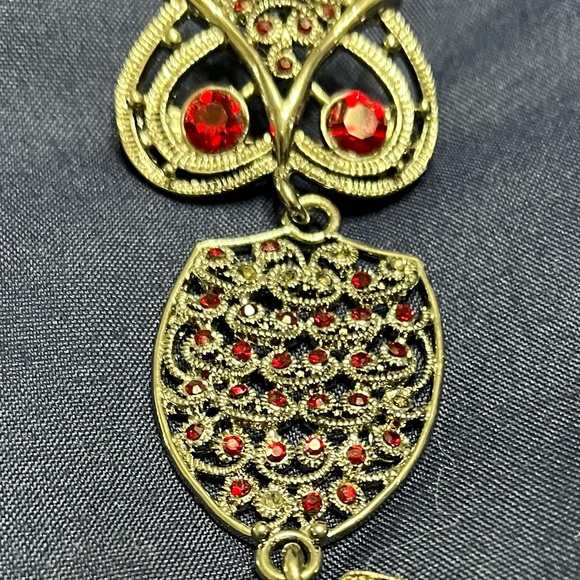 Silver owl necklace, Owl ring and Owl pin, NWOT, smoke free hom - Picture 7 of 8